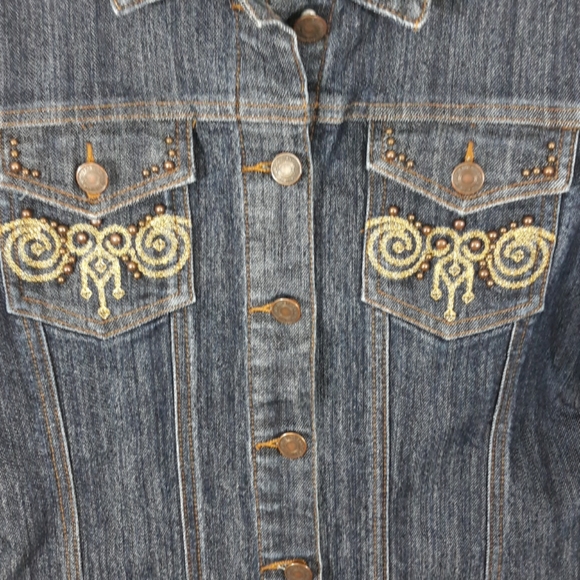 Girl's Clash Jeans Denim Jacket Size Large - Picture 2 of 6